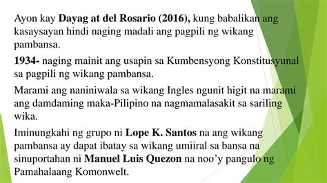 SULYAP SA KASAYSAYAN NG WIKANG PAMBANSA.